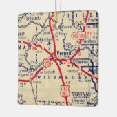 Vernon TX 1941 Map Keramisch Ornament (Links)