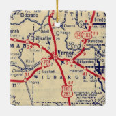 Vernon TX 1941 Map Keramisch Ornament (Achterkant)