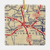 Vernon TX 1941 Map Keramisch Ornament (Voorkant)