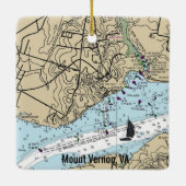 Vernon VA-kaart koppelen Keramisch Ornament (Achterkant)