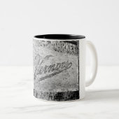 Vernors Wall  Ann Arbor Michigan Retro Tweekleurige Koffiemok (Voorkant rechts)