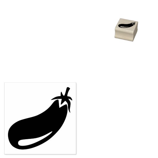 Vernuftig en Fun Aubergine Art Mini Rubberstempel (Gestempeld)