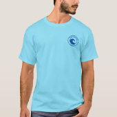 Vero Beach Blue Ocean Wave Circle Design T-shirt (Voorkant)