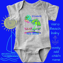 Vero Beach FL Cute Umbrella met Sun Baby Bodysuit