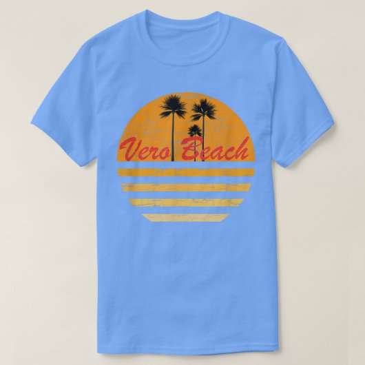 Vero Beach, FL  Retro T-Shirt 70s Throwback (Design voorkant)