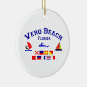 Vero Beach FL Signal Flags Keramisch Ornament (Rechts)