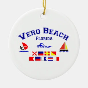 Vero Beach FL Signal Flags Keramisch Ornament