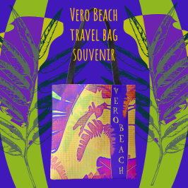 Vero Beach Florida Bright Tropische Palm Fronds Tote Bag
