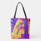 Vero Beach Florida Bright Tropische Palm Fronds Tote Bag (Achterkant)