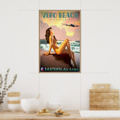 Vero Beach Florida Eastern Air Lines Reisposter Poster (Keuken)
