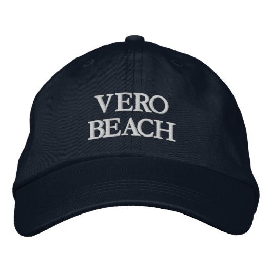 Vero Beach Florida geborduurde honkbalhoed Pet (Voorkant)