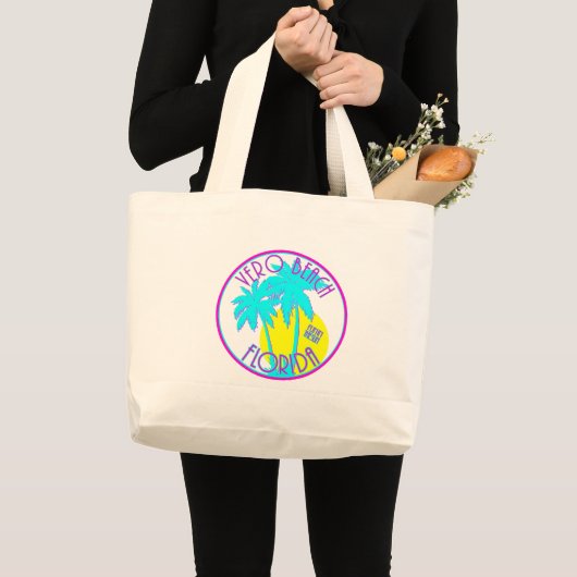 Vero Beach Florida Grote Tote Bag (Voorkant (product))