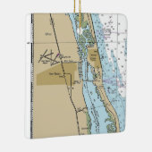 Vero Beach Florida Nautical Chart Keramisch Ornament (Rechts)