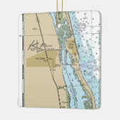 Vero Beach Florida Nautical Chart Keramisch Ornament (Links)