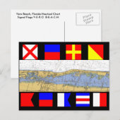 Vero Beach, Florida Nautical Chart Signal Flags Briefkaart (Voorkant / Achterkant)