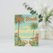Vero Beach Florida  Palm Tree Beach Briefkaart (Staand voorkant)