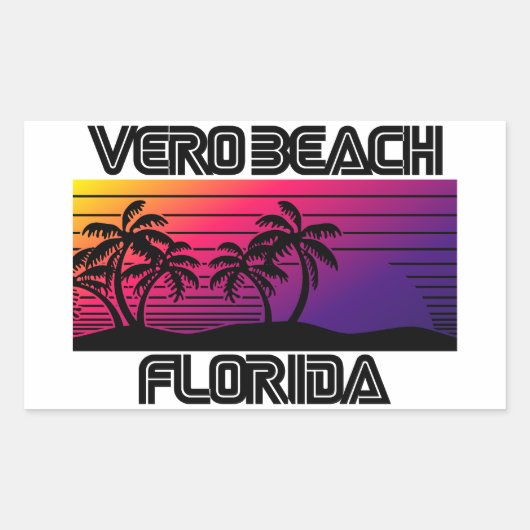 Vero Beach Florida Rechthoekige Sticker (Voorkant)