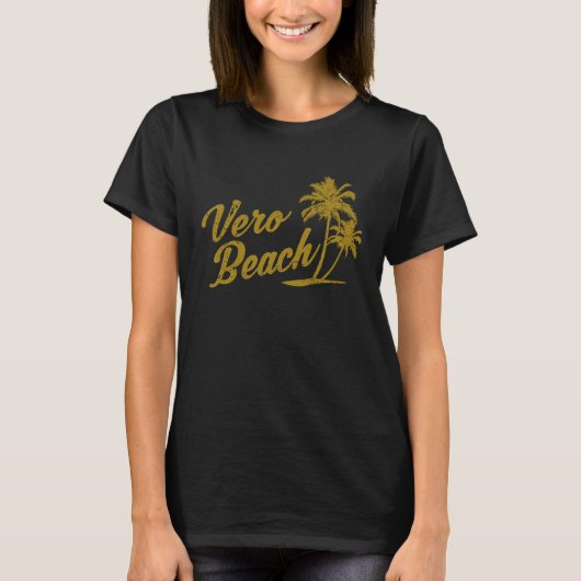 Vero Beach Florida  Retro Distress Souven T-shirt (Voorkant)