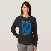 Vero Beach Florida Retro Distressed Style Souvenir T-shirt (Voorkant volledig)