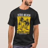 Vero Beach Florida Retro Distressed Style Souvenir T-shirt (Voorkant)