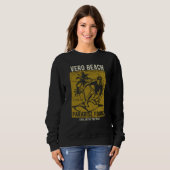 Vero Beach Florida Retro Distressed Style Souvenir Trui (Voorkant volledig)