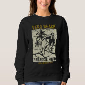 Vero Beach Florida Retro Distressed Style Souvenir Trui (Voorkant)
