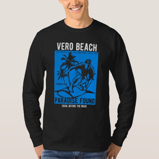 Vero Beach Florida Retro Style Souvenir  10 T-shirt (Voorkant)