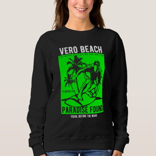 Vero Beach Florida Retro Style Souvenir  1 Trui (Voorkant)