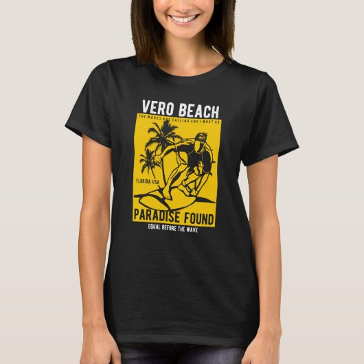 Vero Beach Florida Retro Style Souvenir  5 T-shirt (Voorkant)