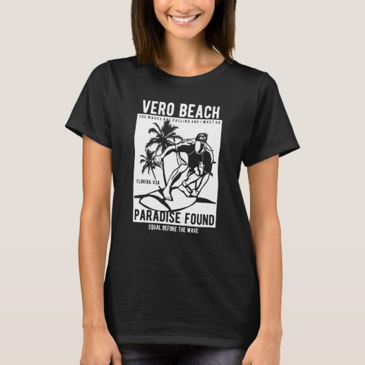 Vero Beach Florida Retro Style Souvenir T-shirt (Voorkant)
