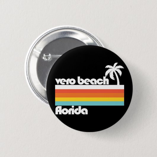 Vero Beach Florida Ronde Button 5,7 Cm (Voorkant /achterkant)