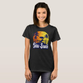 Vero Beach Florida Sunset Beach Retro Premium T-shirt (Voorkant volledig)