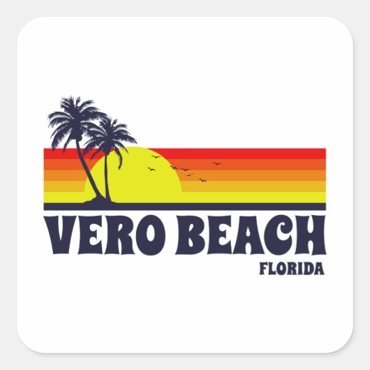 Vero Beach Florida Vierkante Sticker (Voorkant)