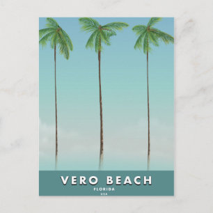 Vero Beach Florida vintage-poster Briefkaart