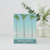 Vero Beach Florida vintage reisposter Briefkaart (Staand voorkant)