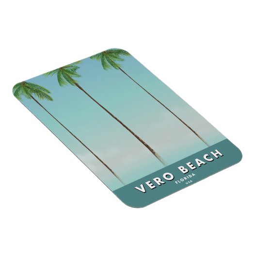 Vero Beach Florida vintage reisposter Magneet (Rechterzijde)