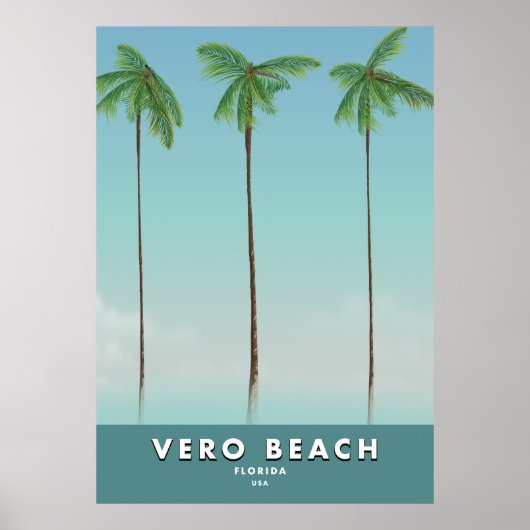 Vero Beach Florida vintage reisposter Poster (Voorkant)