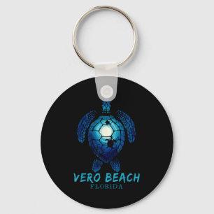 Vero Beach Florida Zeeschildpad Strand Liefhebber Sleutelhanger