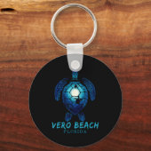 Vero Beach Florida Zeeschildpad Strand Liefhebber Sleutelhanger (Voorkant)