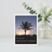 Vero Beach Silhouette Briefkaart (Staand voorkant)