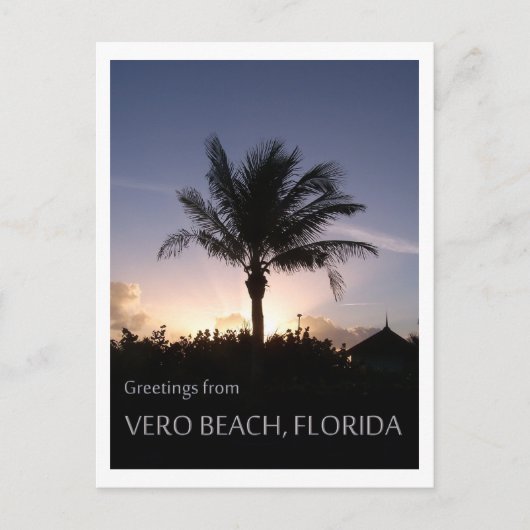 Vero Beach Silhouette Briefkaart (Voorkant)