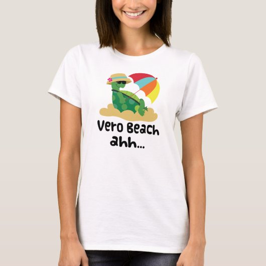 Vero Beach (Turtle on Beach) T-shirt (Voorkant)