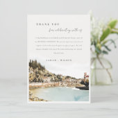 Verona Adige River Italië Waterverf Foto Bruiloft Bedankkaart (Staand voorkant)