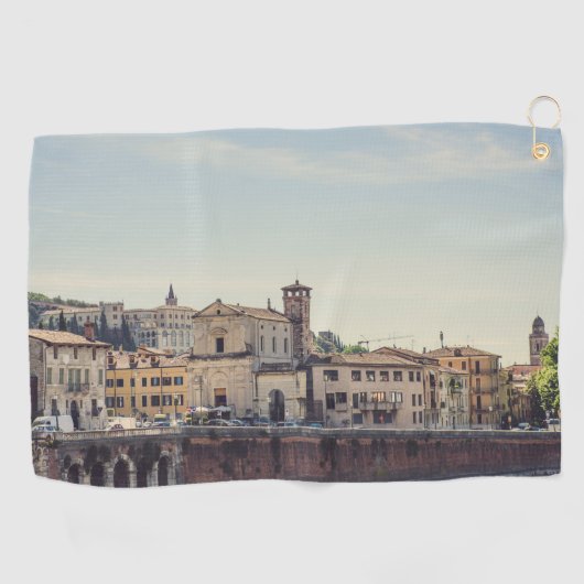 Verona-architectuur, Italië Golfhanddoek (Horizontaal)