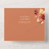 Verona Autumn Sunset Tracery Wedding All In One Uitnodiging (Achterkant)