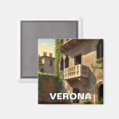 Verona Balkon Italië Reizen Magneet (Voorkant / Achterkant)