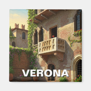 Verona Balkon Italië Reizen Magneet