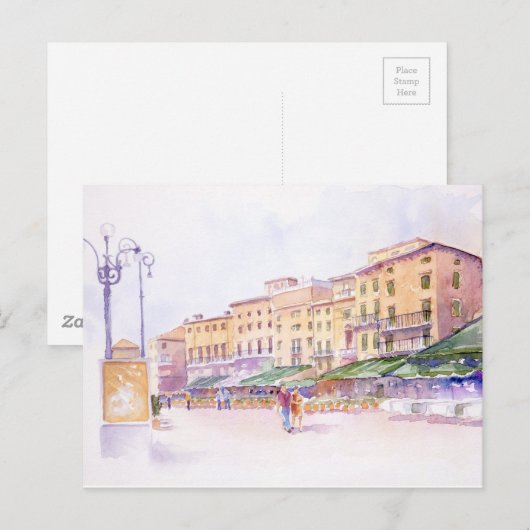 Verona, briefkaart Italië (Voorkant / Achterkant)