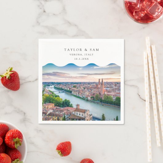 Verona Bruiloft Italië Foto Cocktail servetten (Insitu)