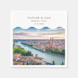 Verona Bruiloft Italië Foto Cocktail servetten